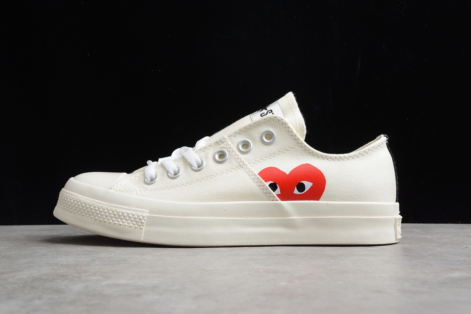 2021 CDG Play x Converse Chuck Taylor All Star 70 Low White 1CL878 ...