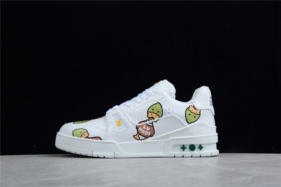 LV Trainer x Nigo Duck Sneaker White 1A9JCC  PerfectKicks Sale All 1:1  Version Sneakers