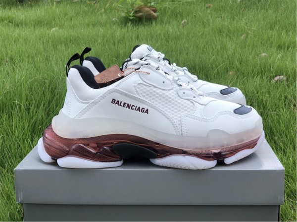 Balenciaga Triple S Clear Sole White/Rose Gold