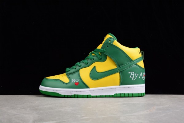 Supreme x Nike SB Dunk High By Any Means Brazil DN3741-700