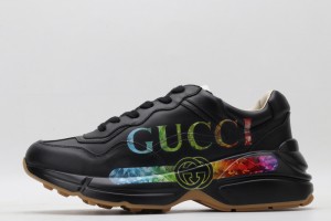 Gucci Rhyton Sneaker Black with Iridescent Logo