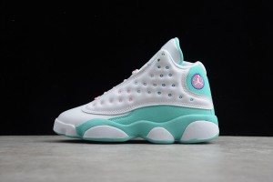 Air Jordan 13 Retro GS White "Aurora Green" 439358-100