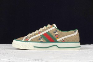 Disney x Gucci Tennis 1977 Low-Top Sneaker Beige