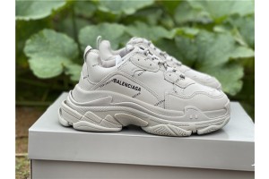 Balenciaga Allover Logo Triple S Sneaker Beige