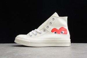 2021 CDG Play x Converse Chuck Taylor All Star 70 Hi White 1CL877