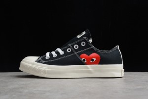 2021 CDG Play x Converse Chuck Taylor All Star 70 Low Black 1CL879