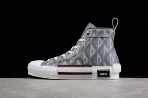 Dior B23 High Top Sneaker Gray CD Diamond
