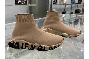 Balenciaga Graffiti Speed Sneaker Beige/Black