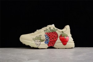 Gucci Rhyton Sneaker White with Strawberry
