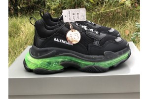 Balenciaga Triple S Clear Sole Black Green (BAL-N30)