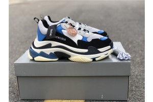 Balenciaga Triple S White-Black-Blue (BAL-N33)