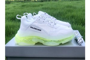 Balenciaga Triple S Clear Sole White/Fluo Yellow